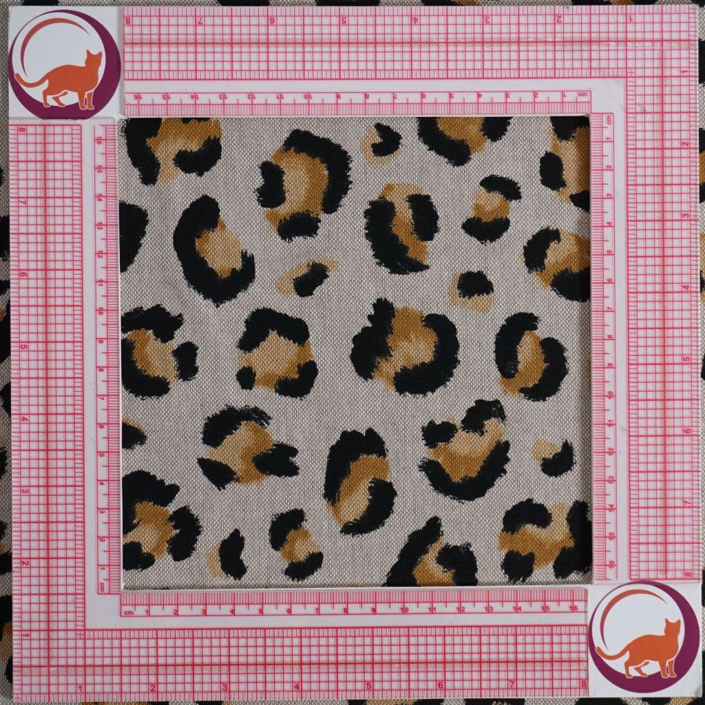 Dekostoff Leinenlook Leo Animalprint braun beige